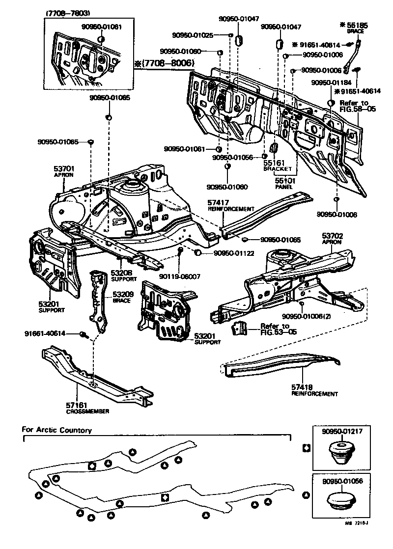 Front Fender Apron Dash Panel