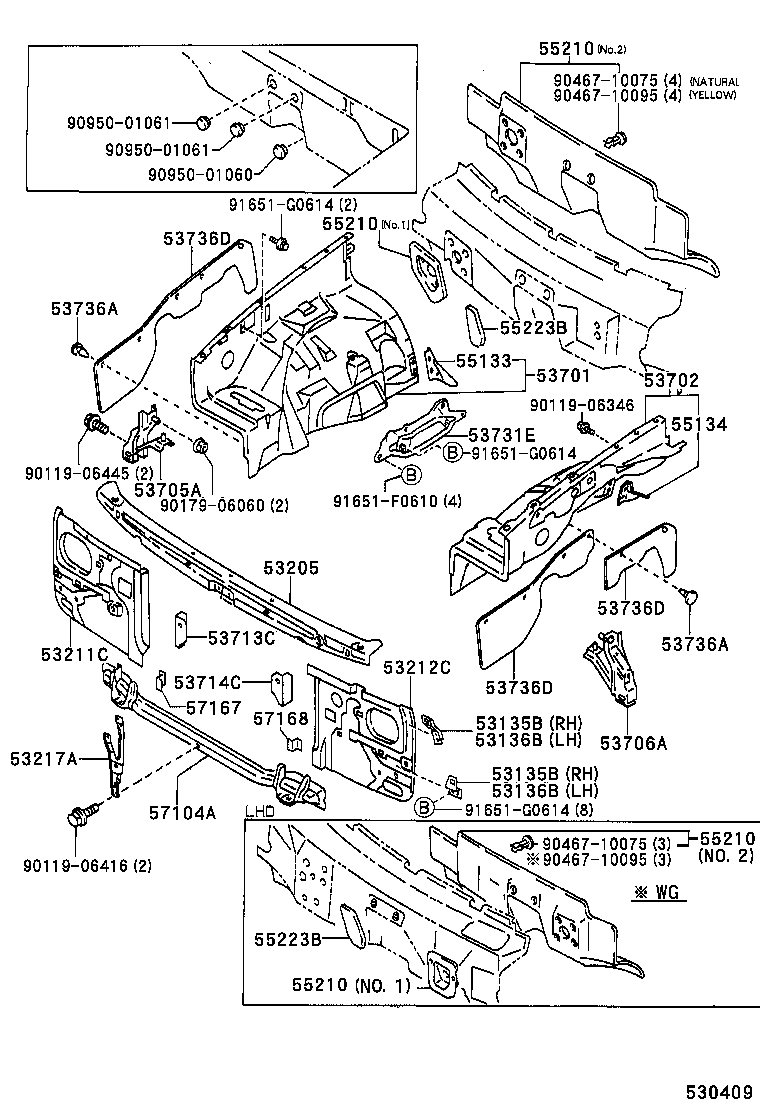 Front Fender Apron Dash Panel