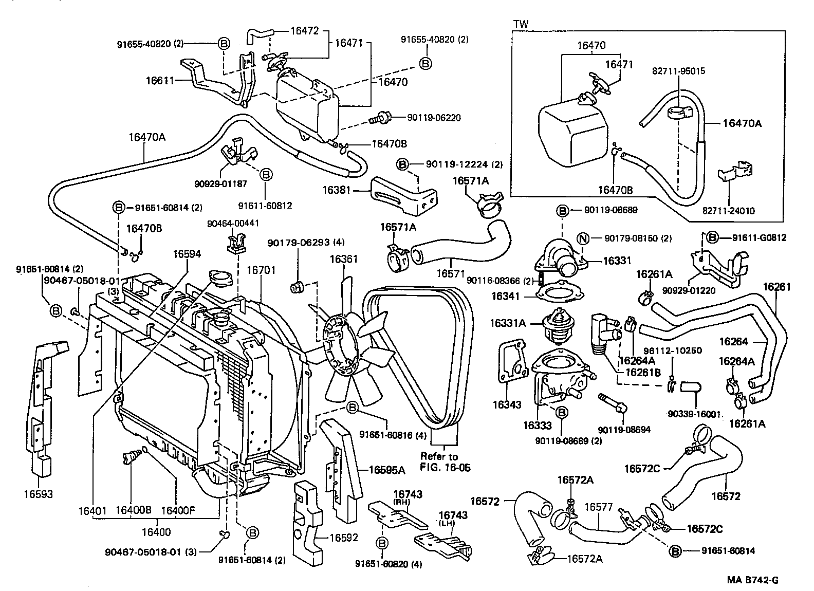 Radiator Water Outlet