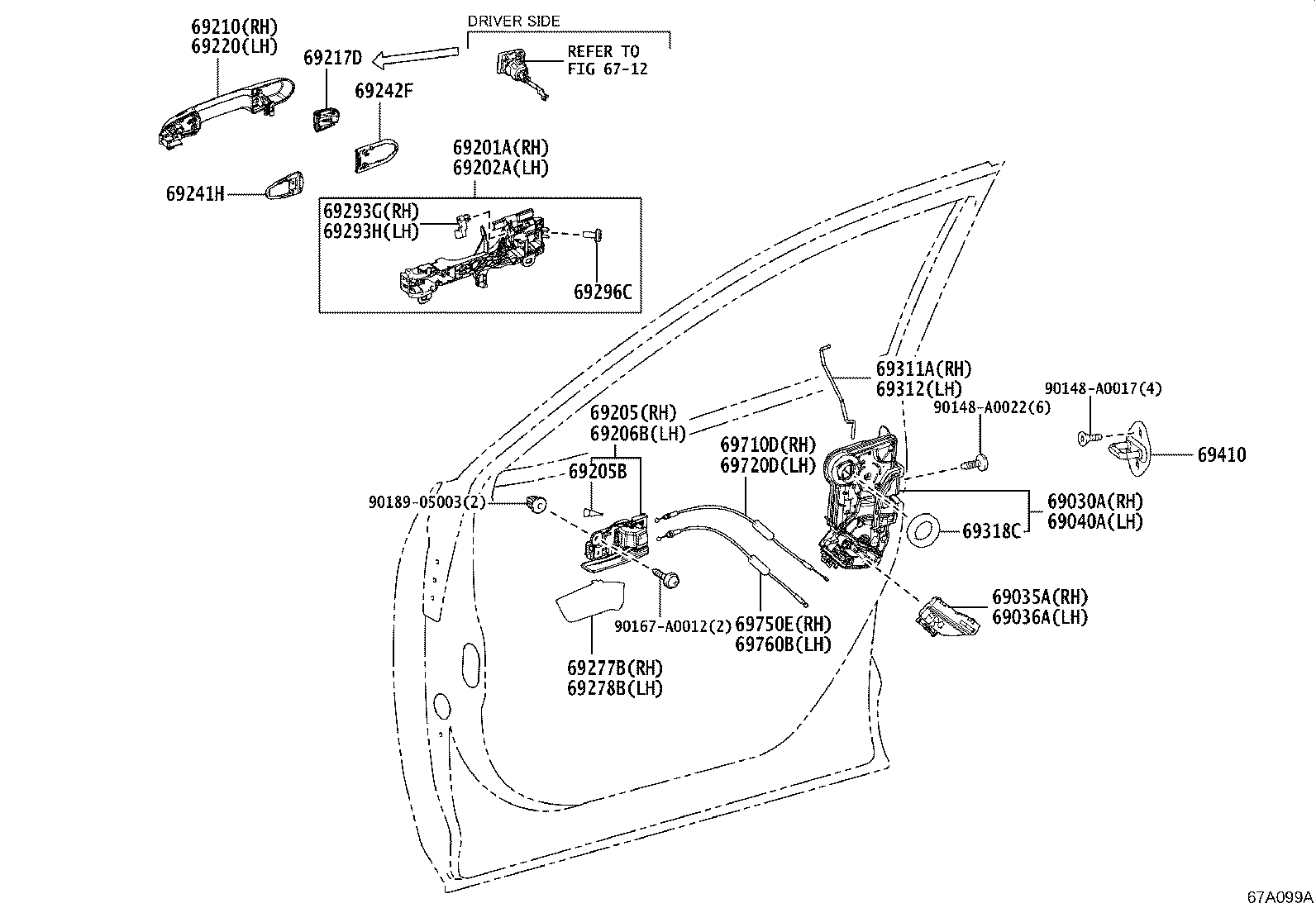 Front Door Lock Handle
