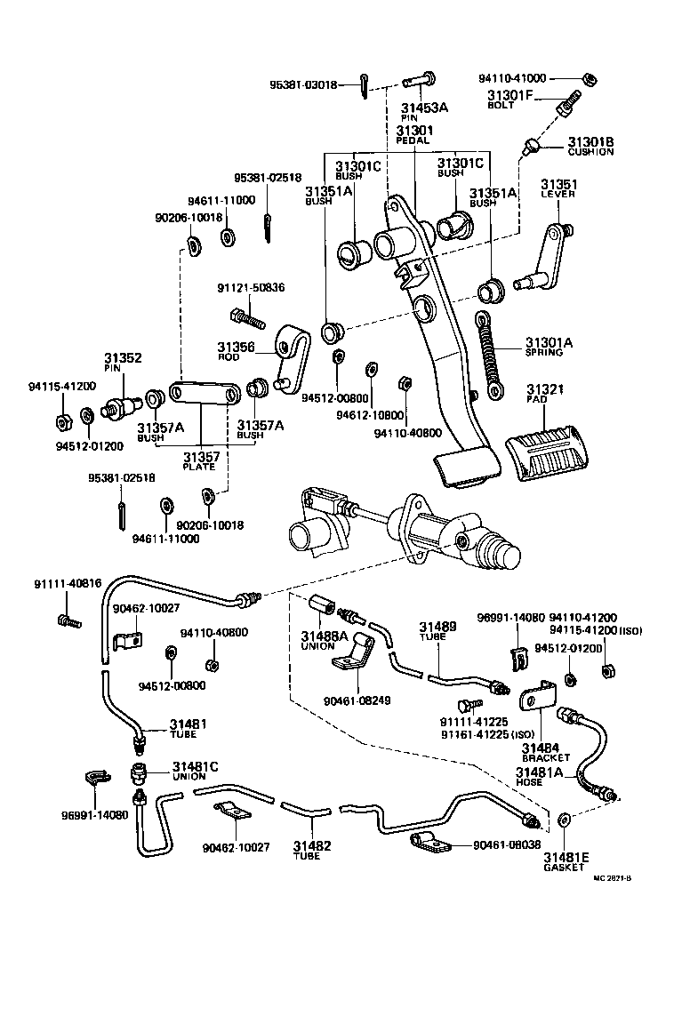 Clutch Pedal Flexible Hose