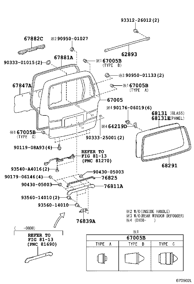 Back Door Panel Glass