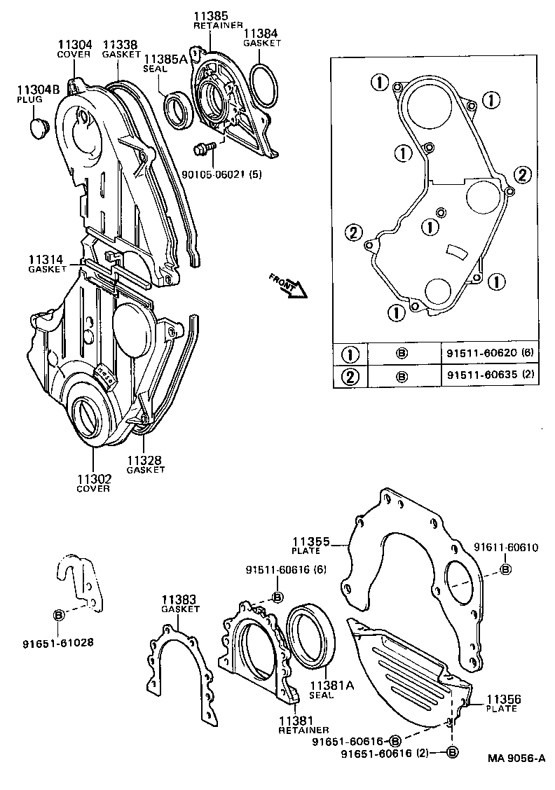 Timing Gear Cover & Rear End Plate