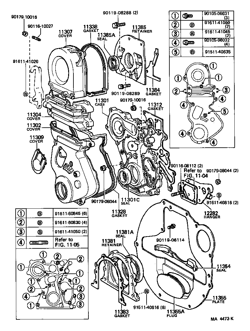 Timing Gear Cover & Rear End Plate