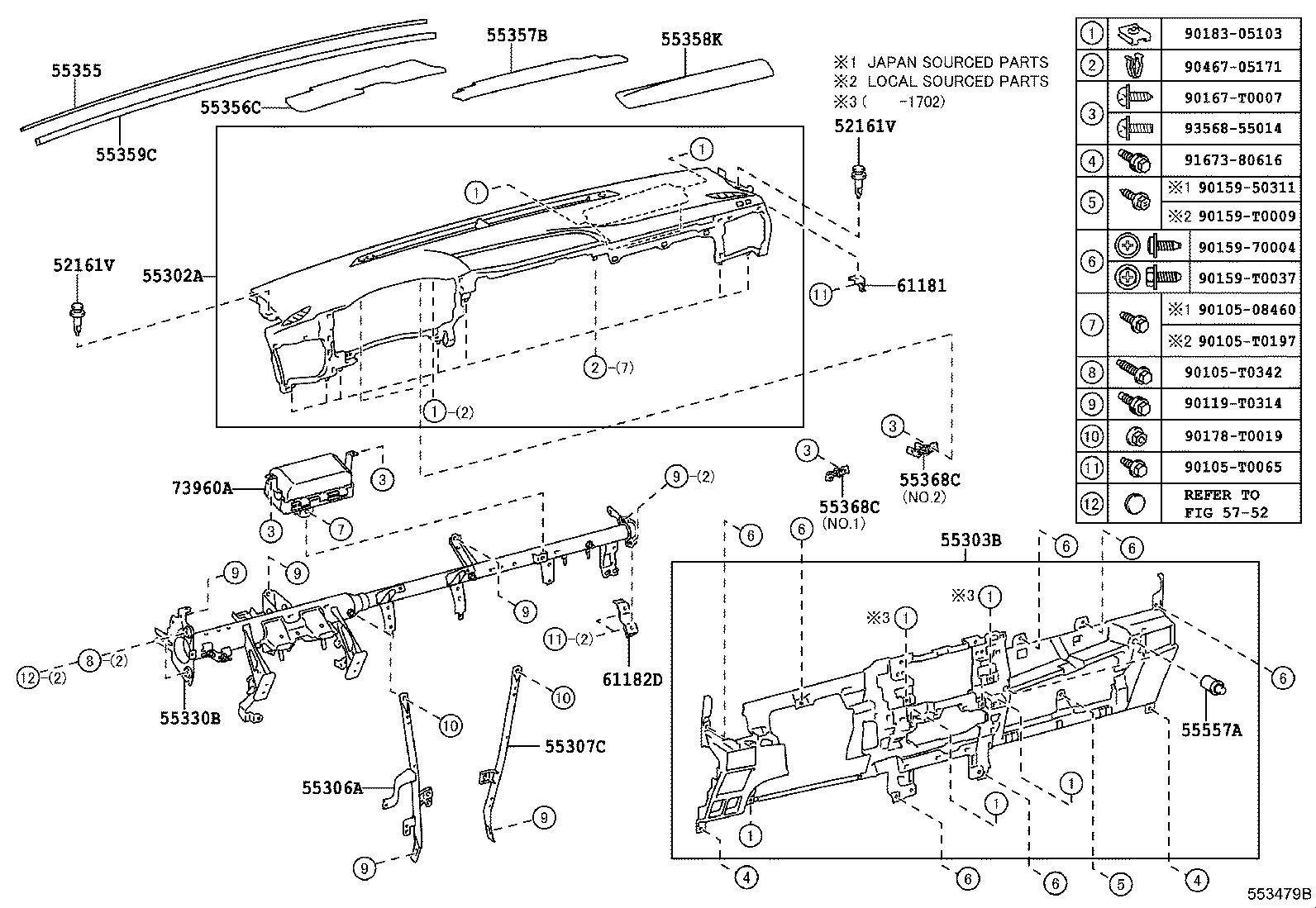 Instrument Panel Glove Compartment