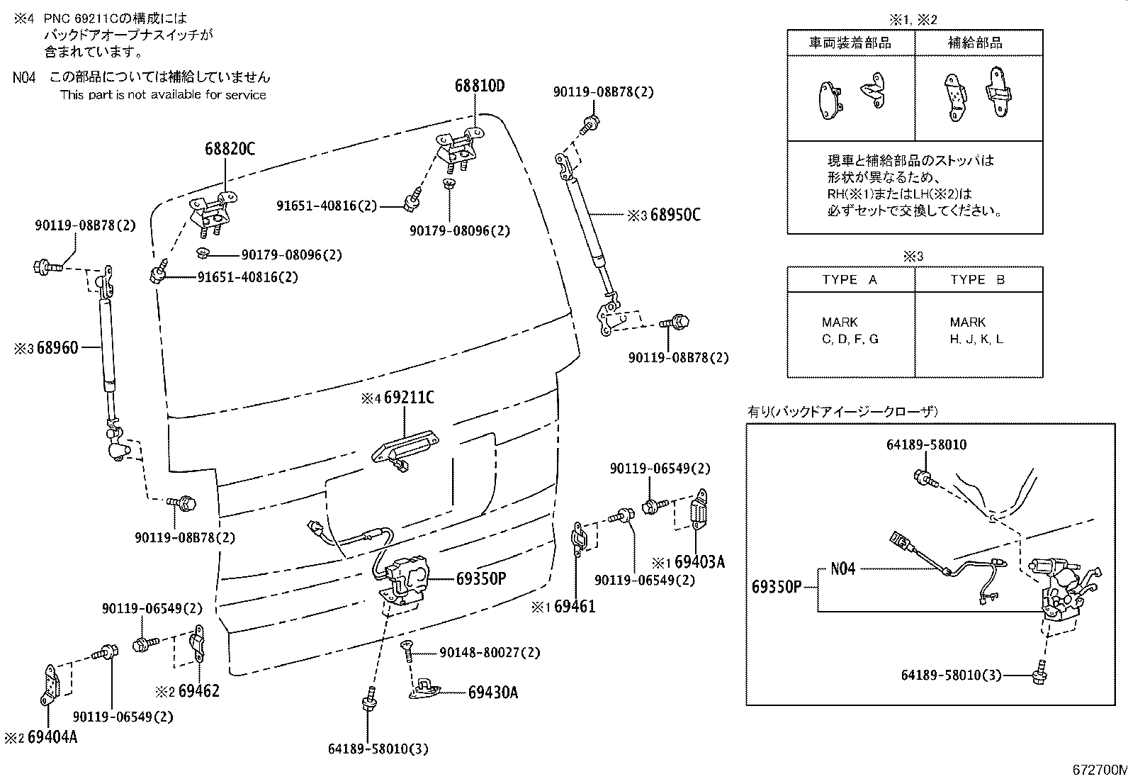 Back Door Lock Hinge