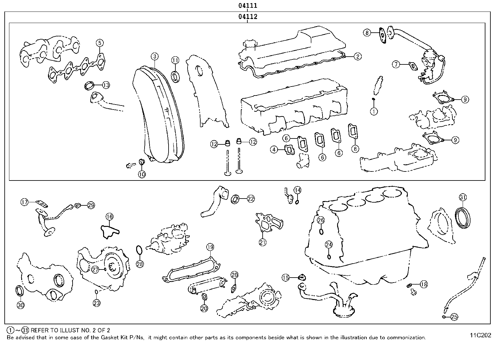 Kit de juntas de revisión del motor