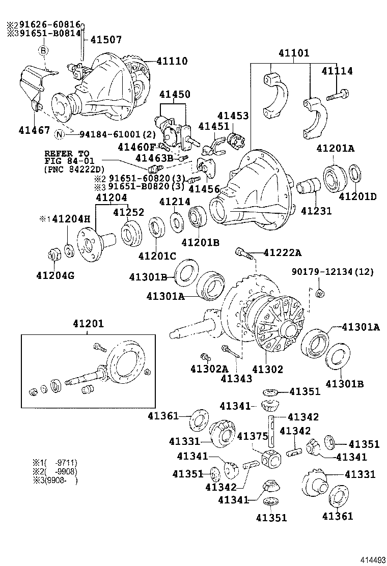 Diferencial de la carcasa del eje trasero