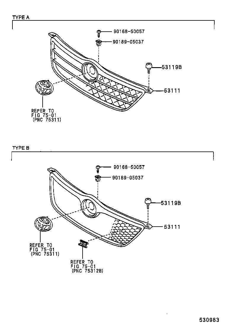 A Grille Radiator Toyota Yoshiparts