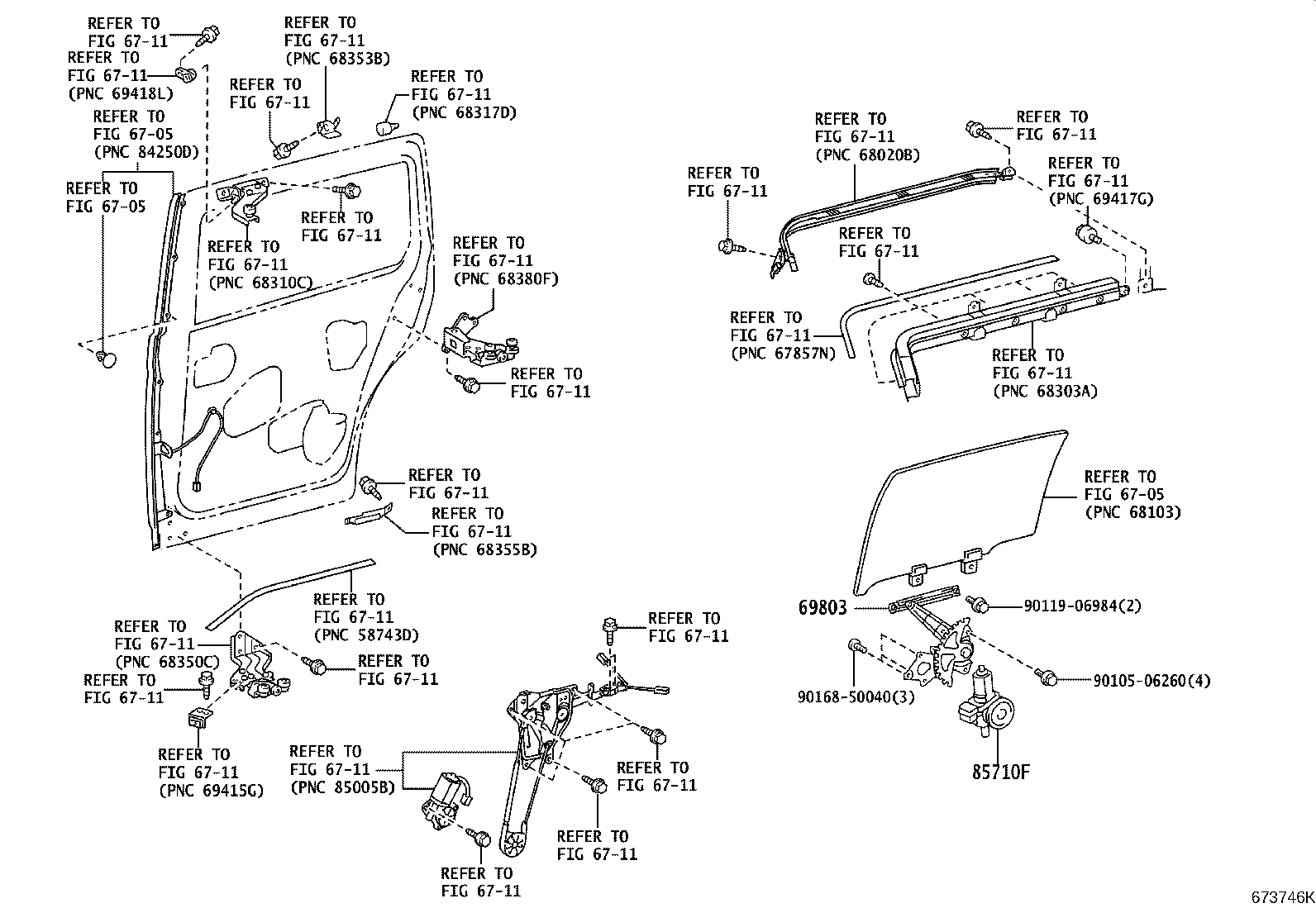 Rear Door Window Regulator Hinge
