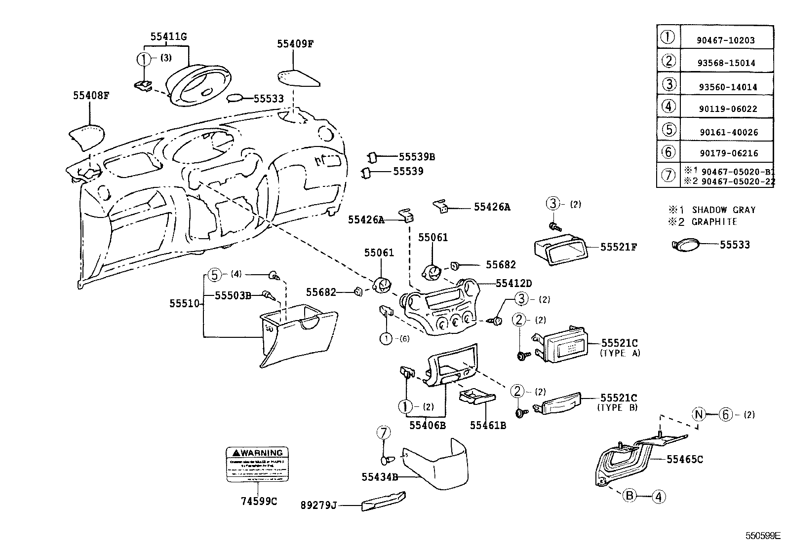 Instrument Panel Glove Compartment