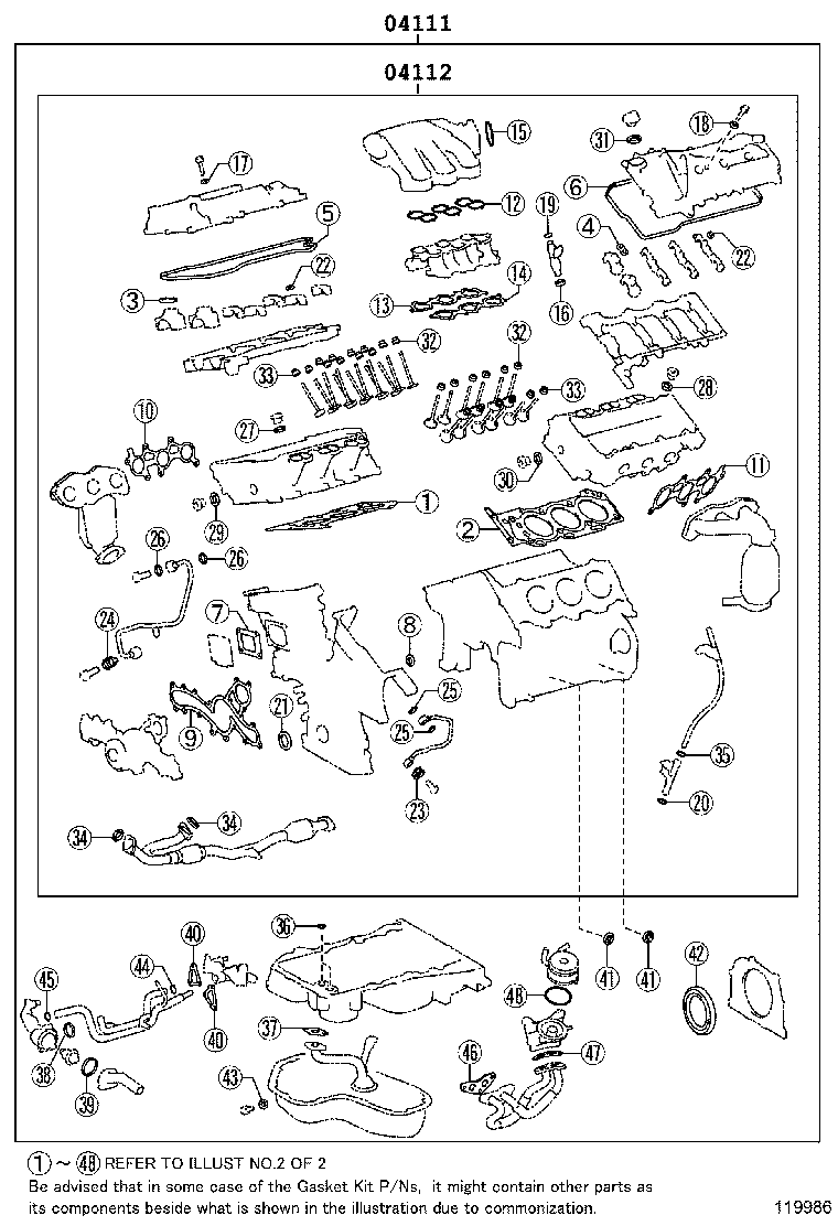 Engine Overhaul Gasket Kit