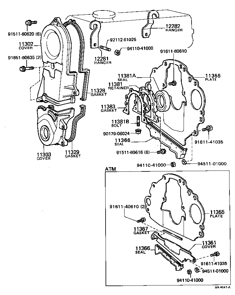 Timing Gear Cover & Rear End Plate