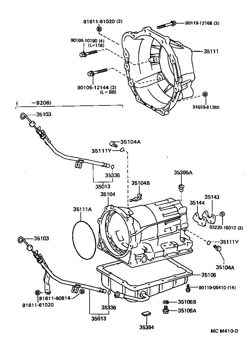 Caja de transmisión y cárter de aceite