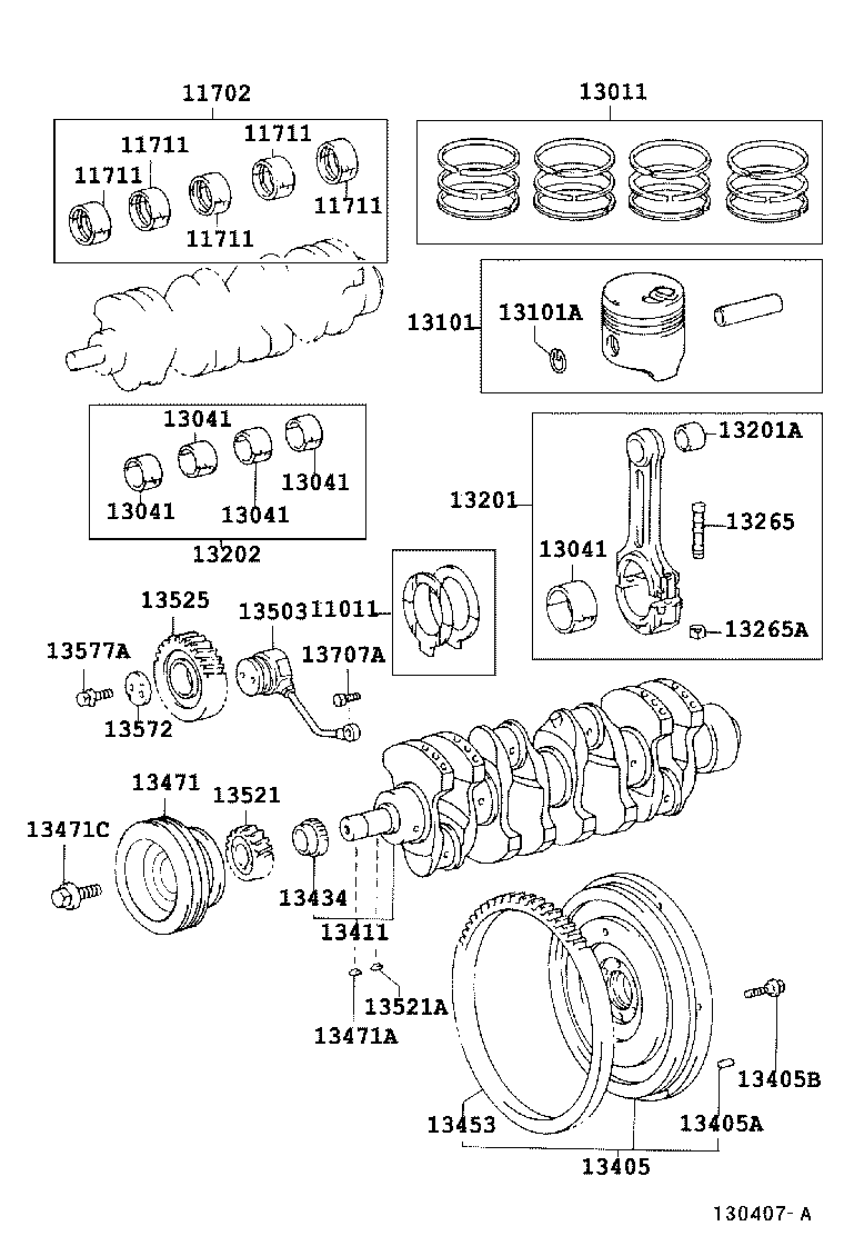 Cigüeñal y pistón