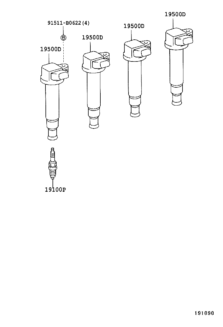 Ignition Coil Spark Plug Glow Plug