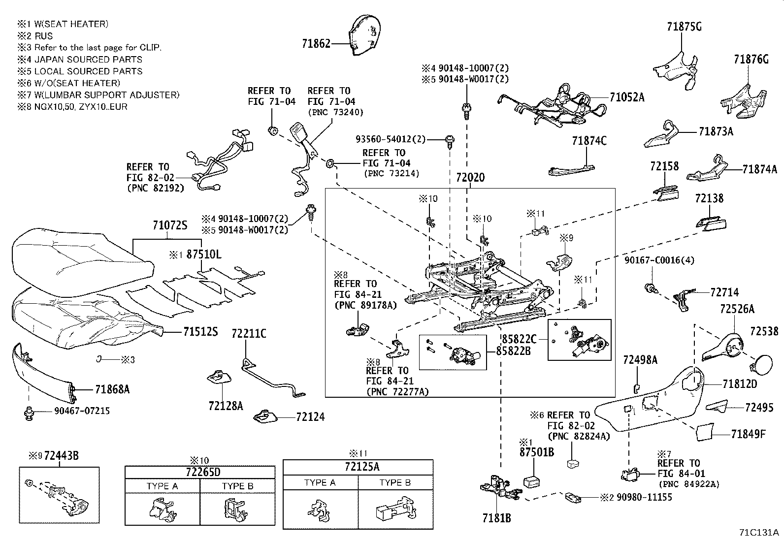 Front Seat & Seat Track