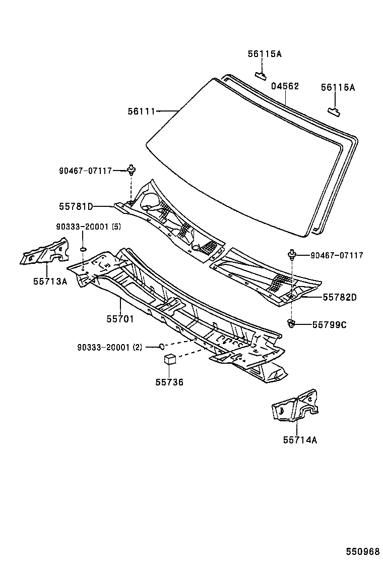 Cowl Panel & Windshield Glass