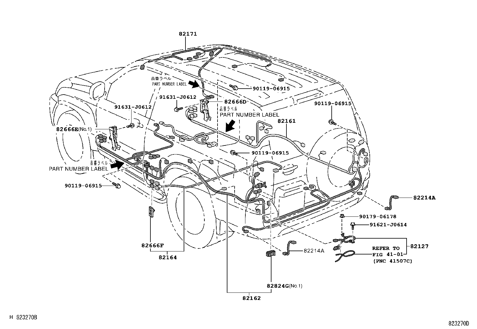 Cableado y abrazadera