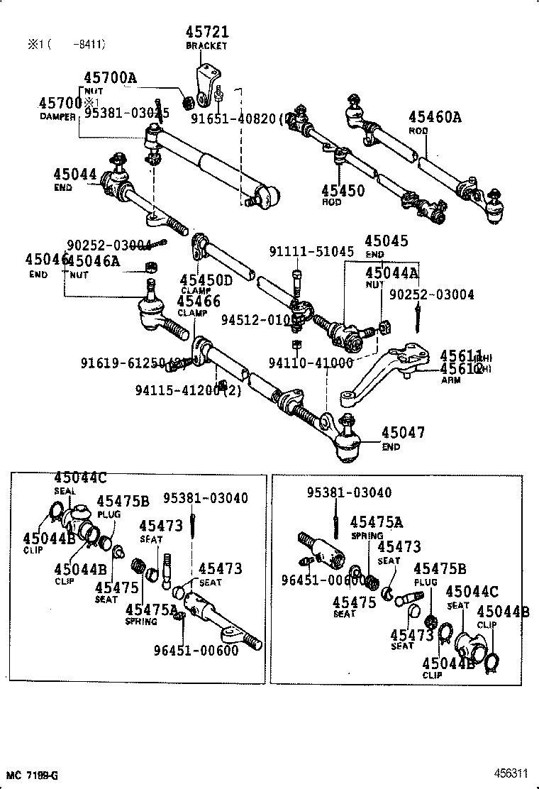 Enlace del mecanismo de dirección