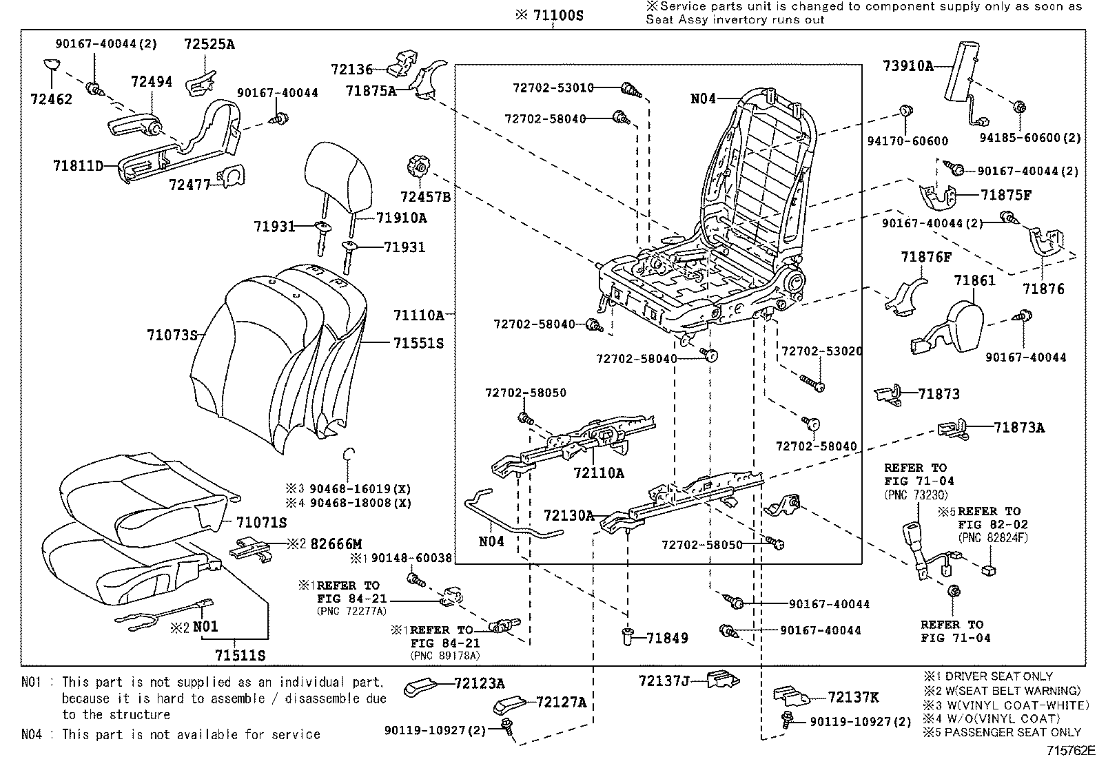 Front Seat & Seat Track