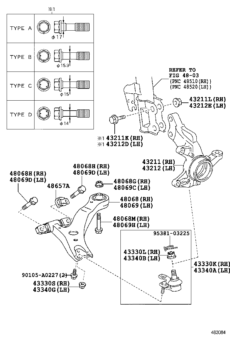 Front Axle Arm Steering Knuckle