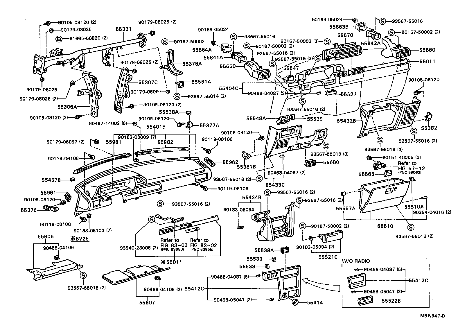 Instrument Panel Glove Compartment