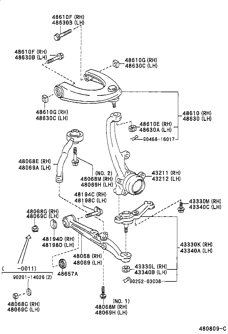 Front Axle Arm Steering Knuckle