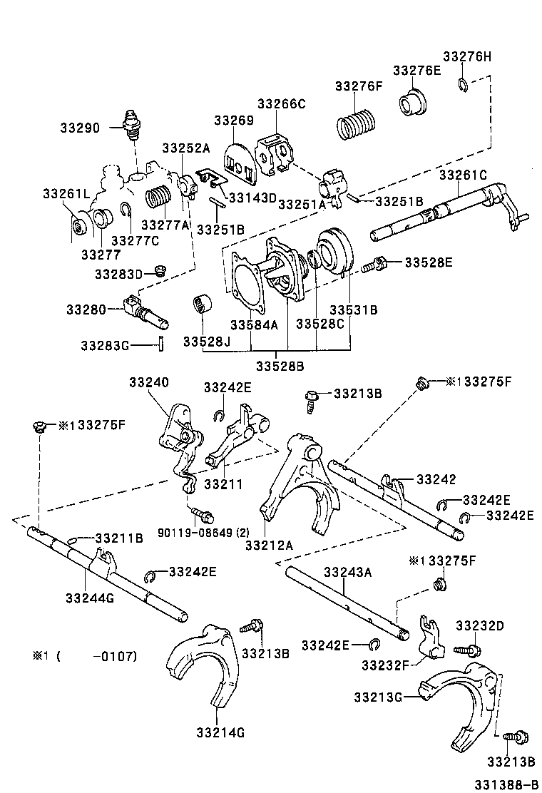 Gear Shift Fork Lever Shaft
