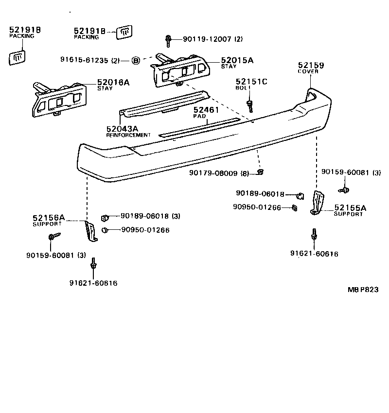 Rear Bumper & Bumper Stay