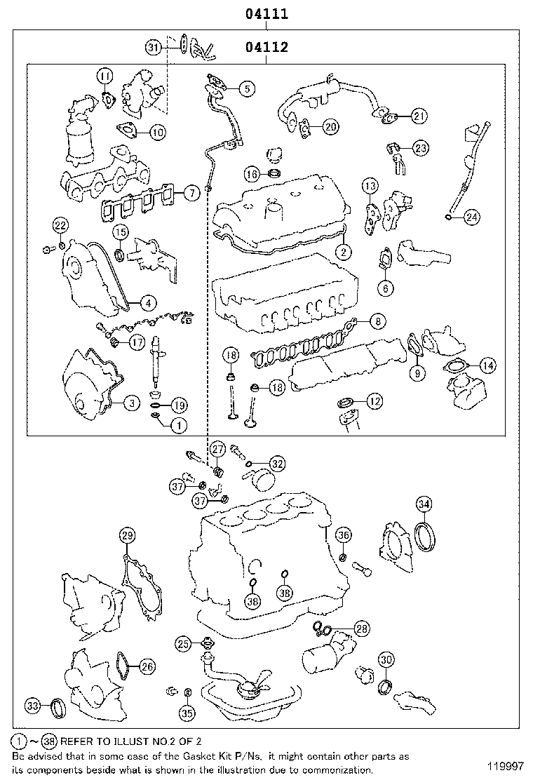 Engine Overhaul Gasket Kit