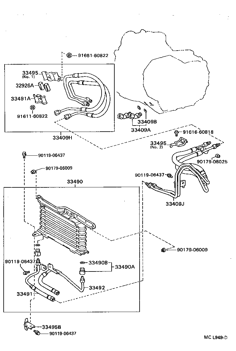 Tubo del enfriador de aceite de la bomba de aceite