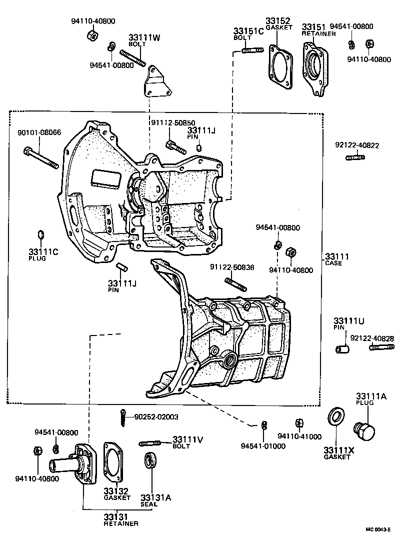 Carcasa de embrague + caja de transmisión