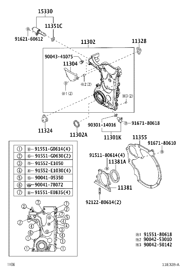 Timing Gear Cover & Rear End Plate