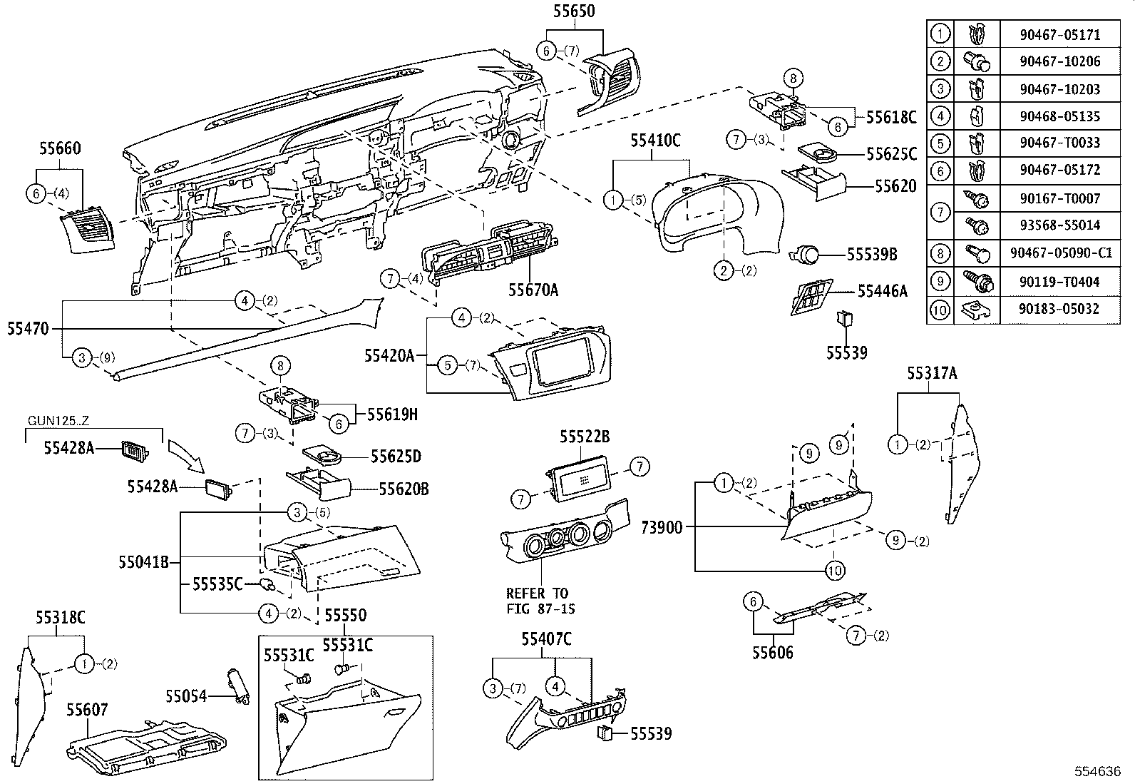 55606-KK050-C0 Cover Sub-Assy, Instrument Panel Under, No.1