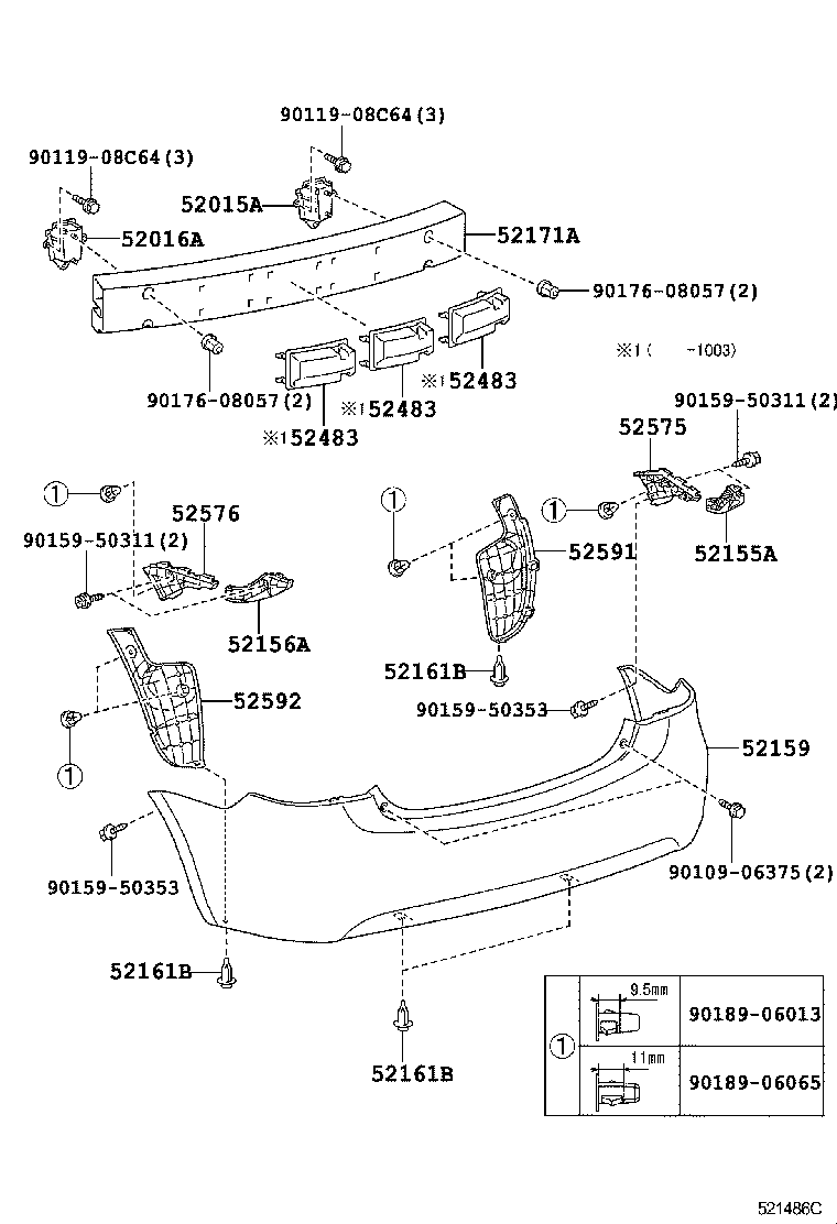 Rear Bumper & Bumper Stay