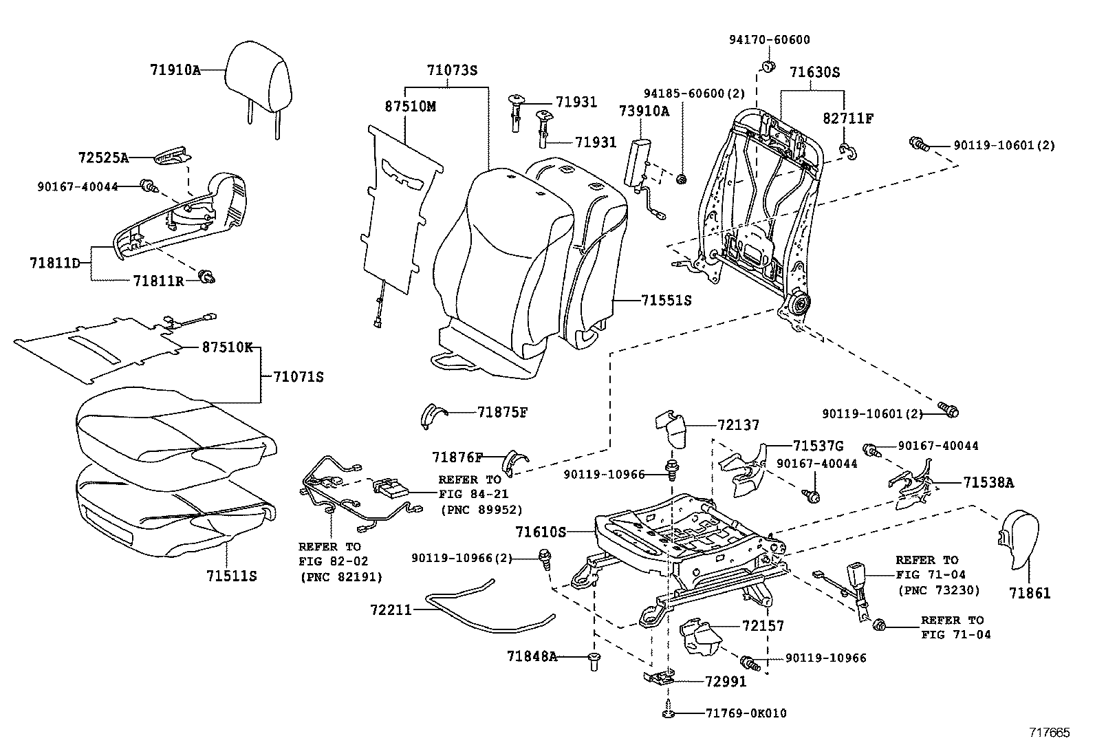 Asiento delantero y riel del asiento