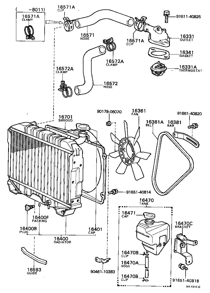 Radiator Water Outlet