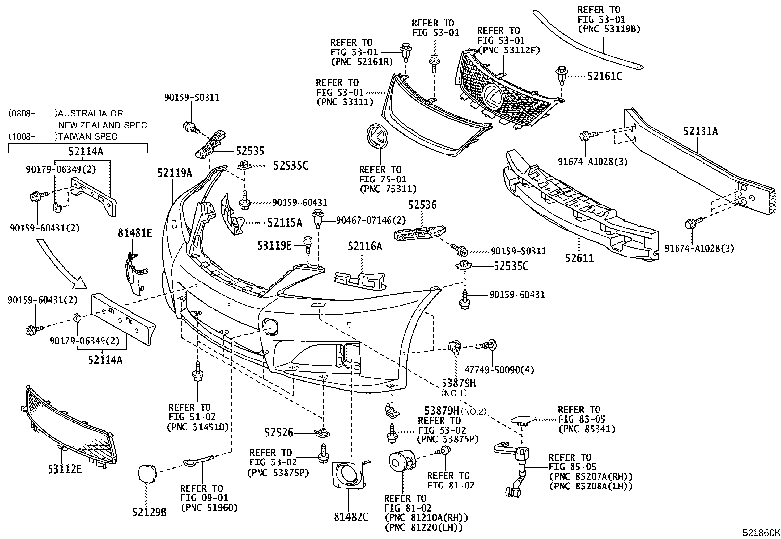 Front Bumper Bumper Stay