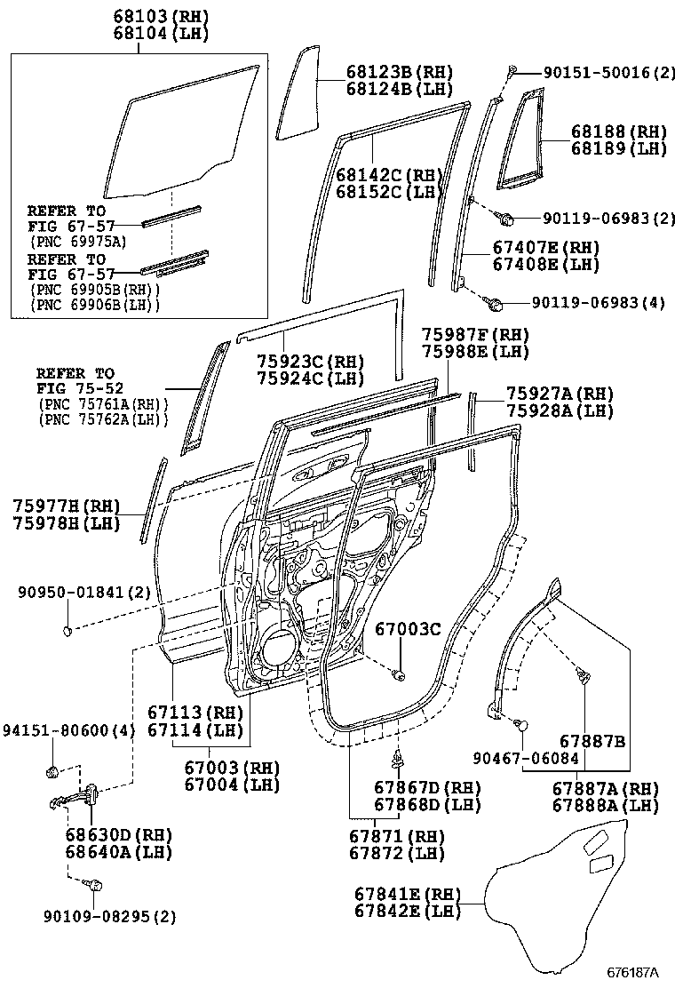 Rear Door Panel & Glass