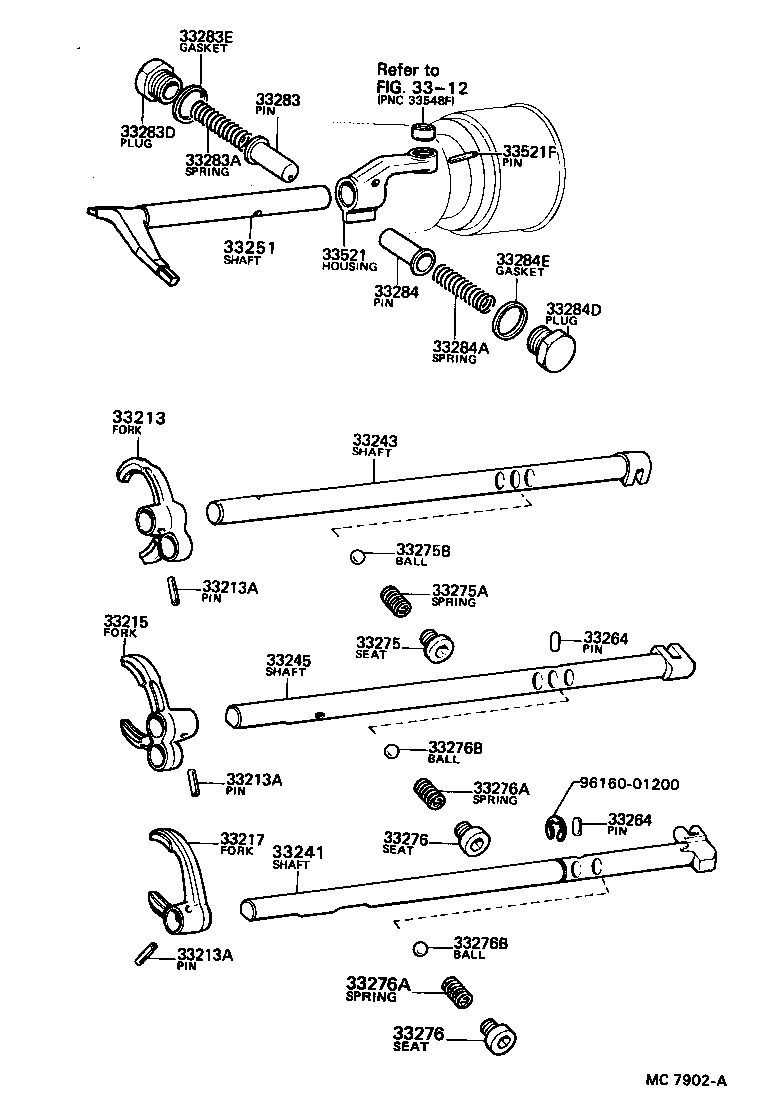 Gear Shift Fork Lever Shaft