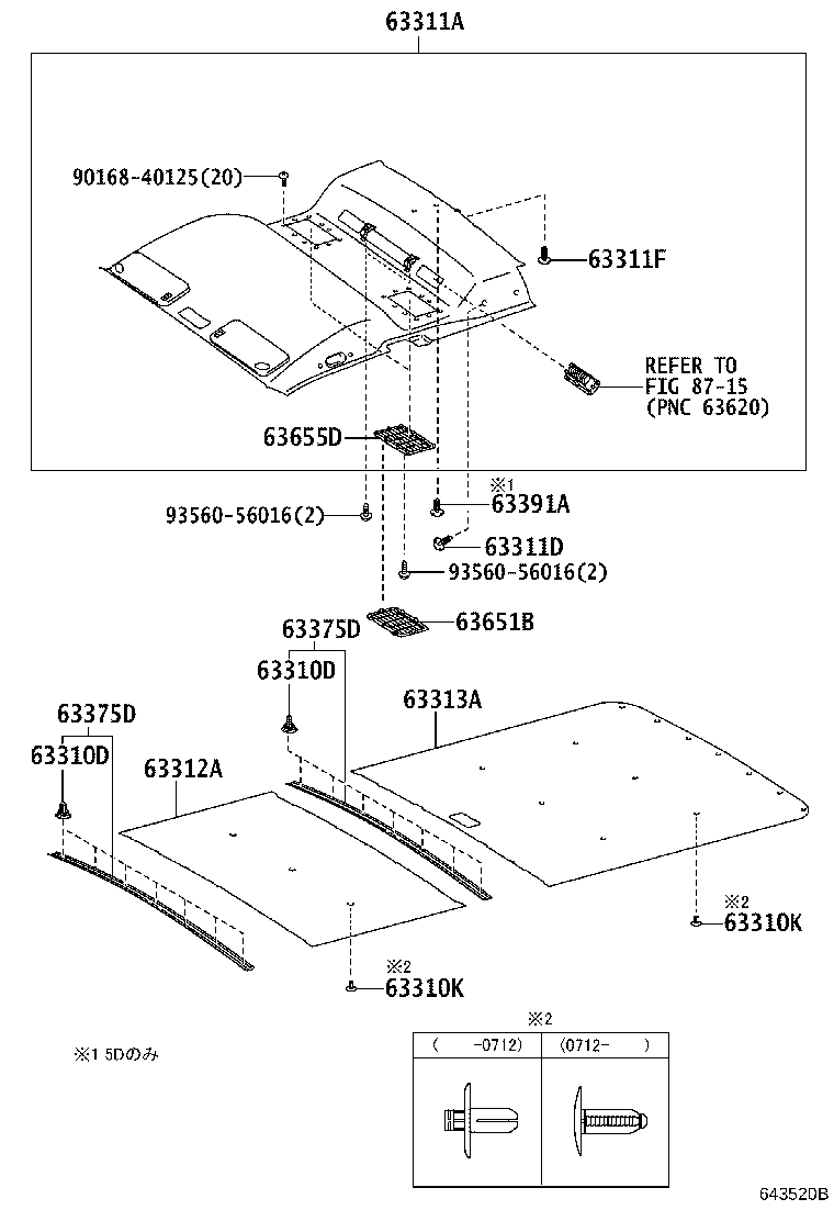 Almohadilla de techo y silenciador