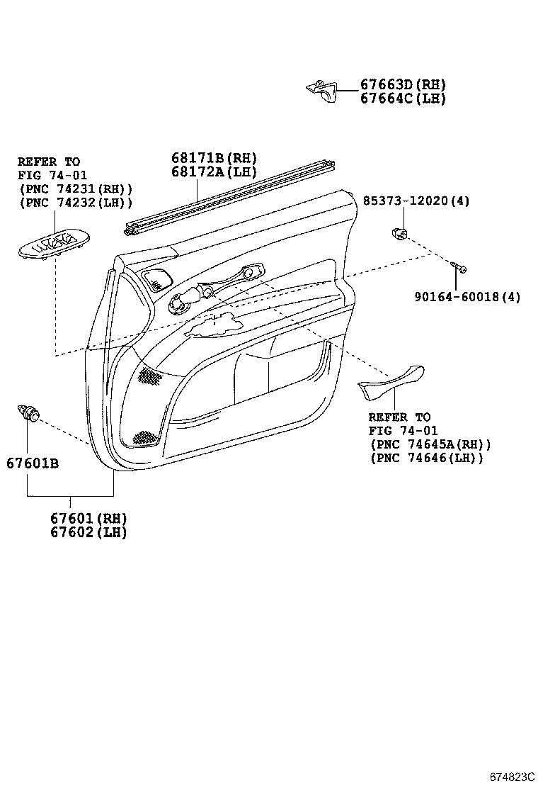 Front Door Panel & Glass