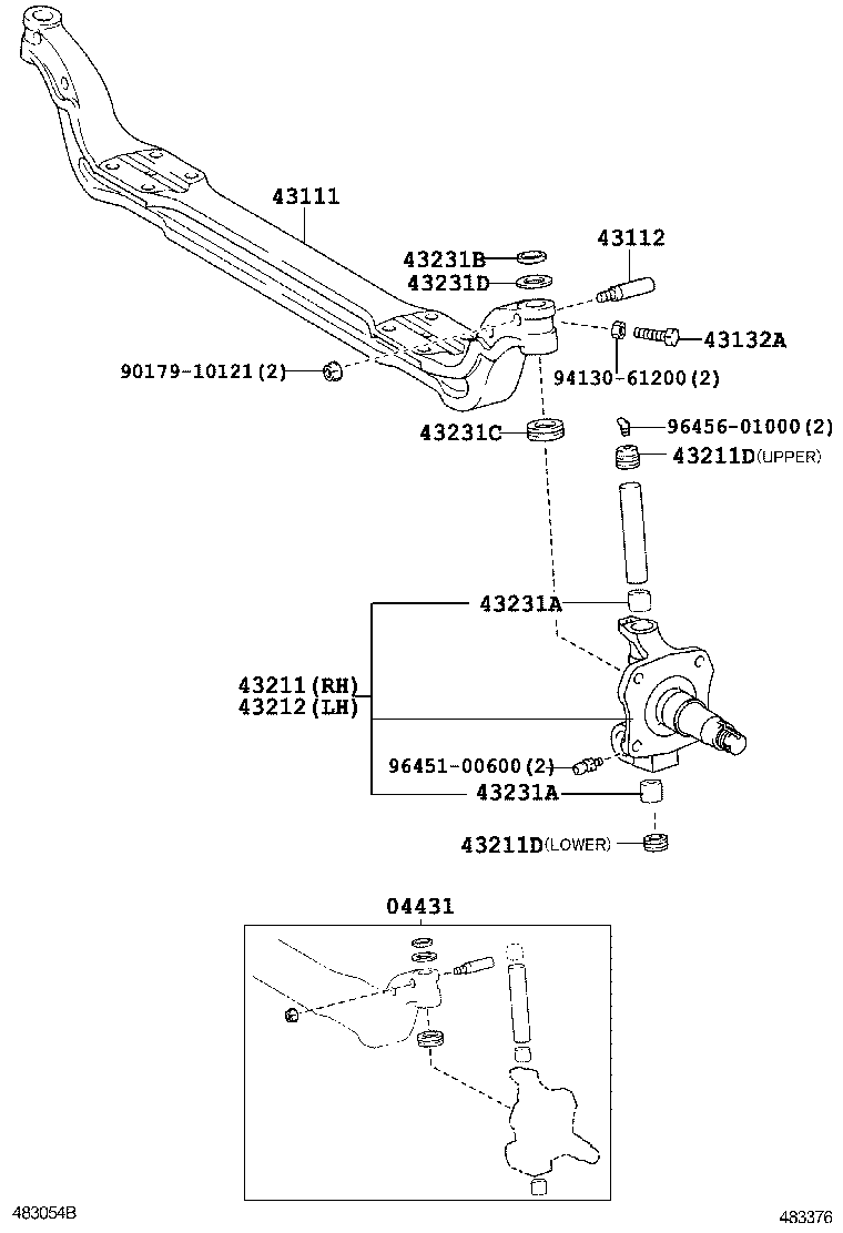 Front Axle Arm Steering Knuckle