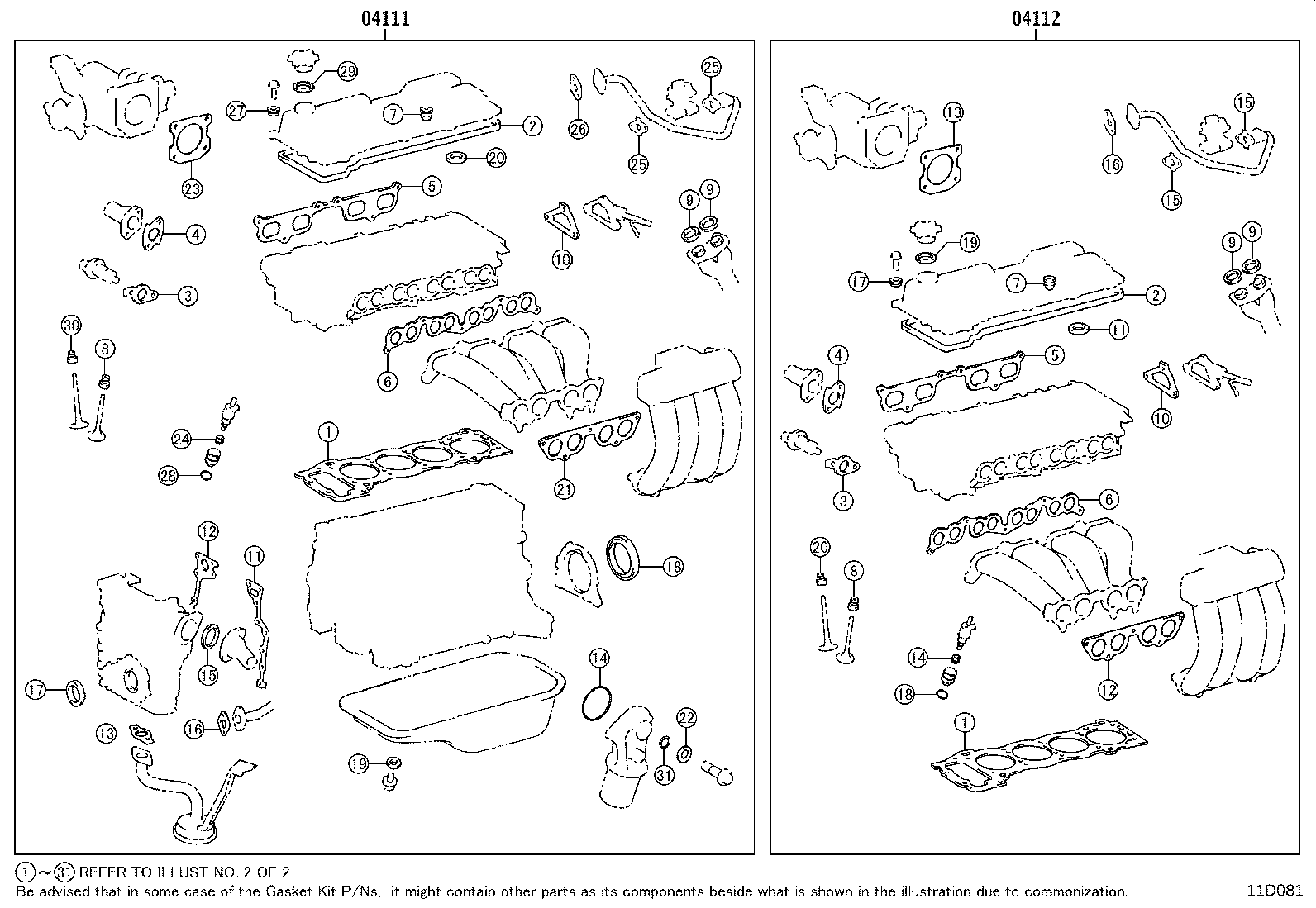 Engine Overhaul Gasket Kit