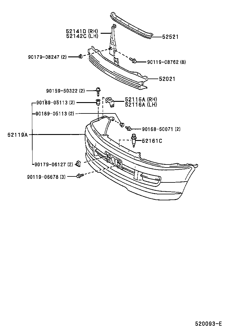 Front Bumper Bumper Stay