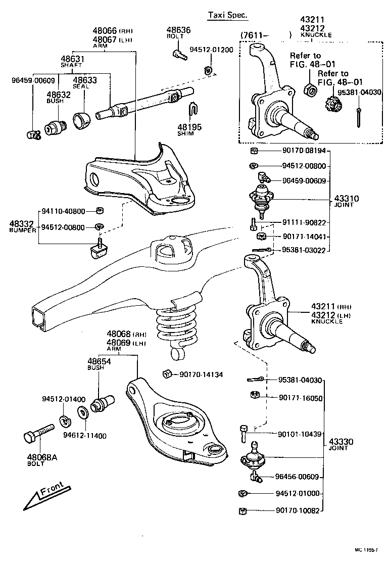 Front Axle Arm Steering Knuckle