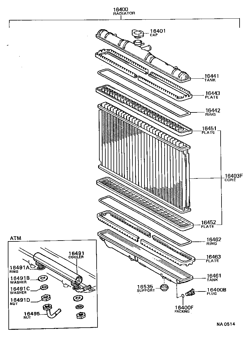 Radiator Water Outlet