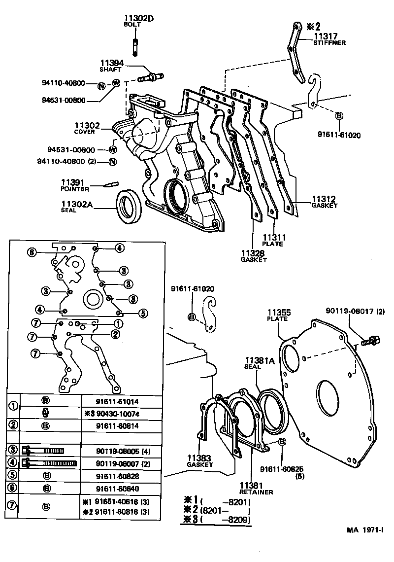 Timing Gear Cover & Rear End Plate