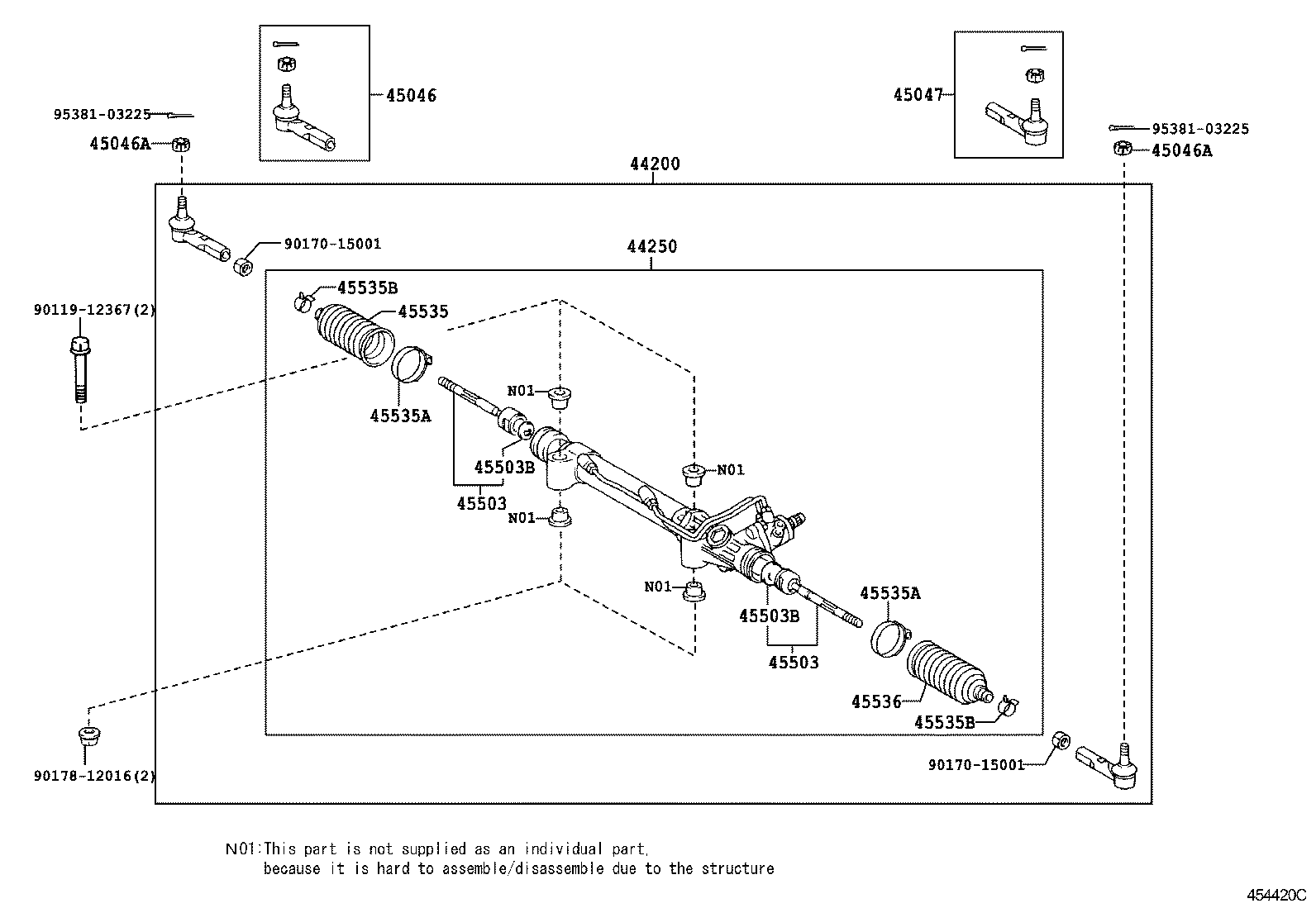 Enlace del mecanismo de dirección